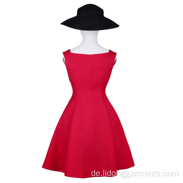 Großhandel ärmelloses Vintage -Kleid für Frauen